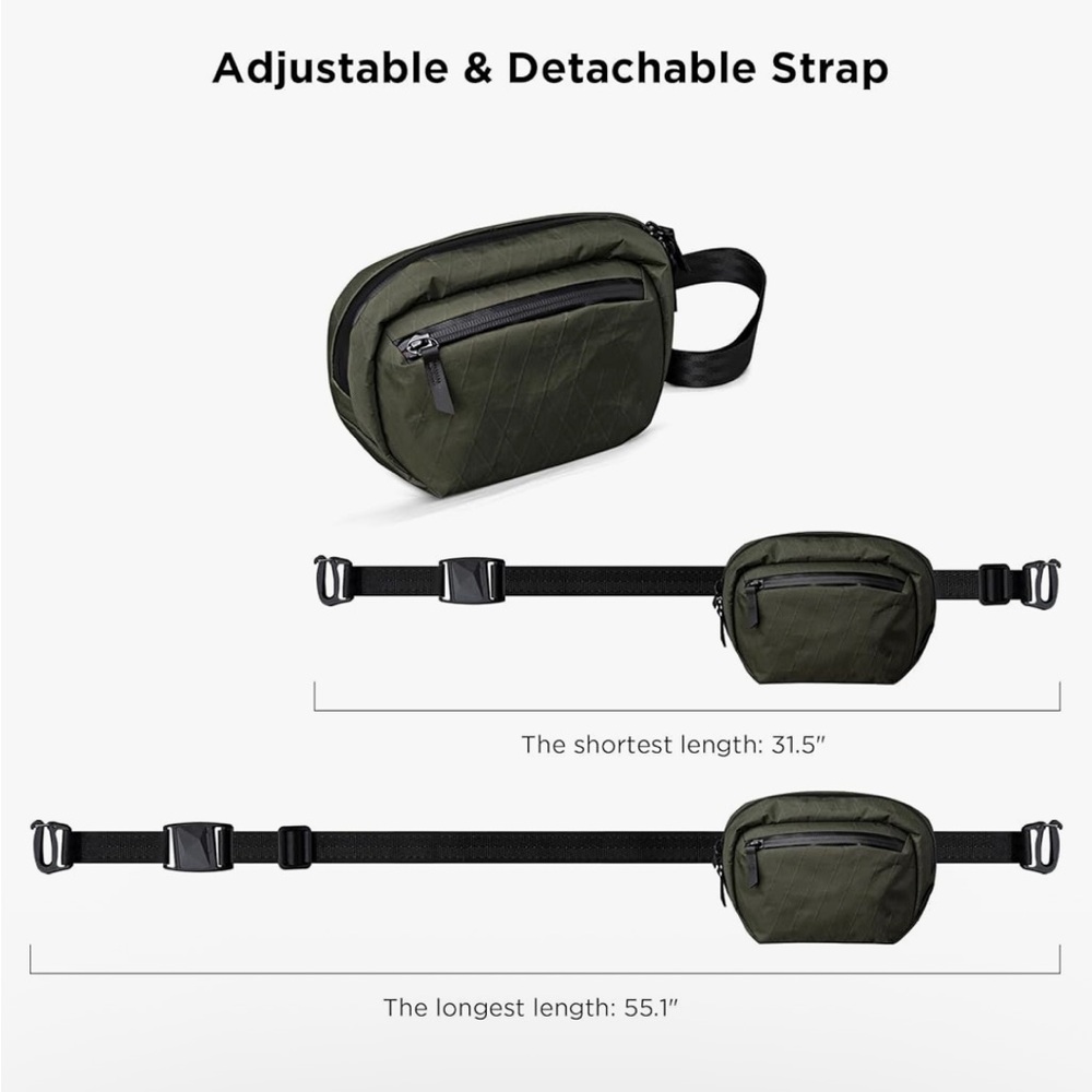 ALPACA Go Sling Nano Men's Olive Green Crossbody Bag - Picture 8 of 14